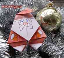 Moș Crăciun - copac jucărie origami