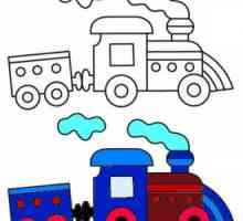 Locomotive și vagoane. Print colorat
