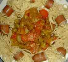Shpagetti cu legume și cârnați