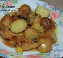 Cartofi la cuptor cu legume dulce și acru