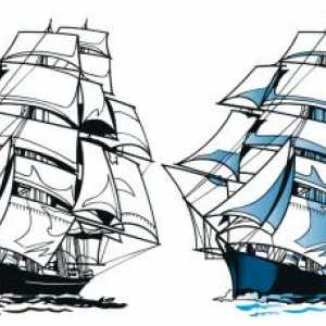 Cum de a desena și colora nava