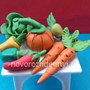 Modelarea legume din plastilină