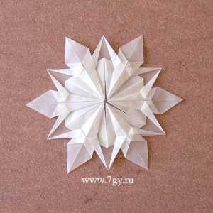Hârtie origami fulg de nea. Video.