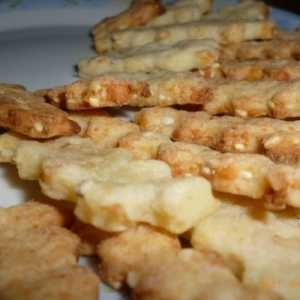 Biscuiti sarati cu semințe de susan și brânză